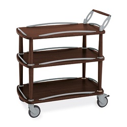 Steel service trolleys, removable tops