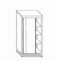 Neutral cabinets with sliding doors 3 shelves H = 200 cm