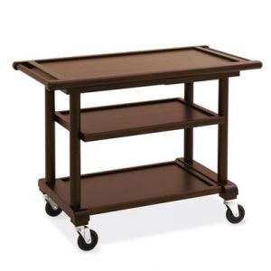 6102W Wooden service trolley, stained wengé, 3 floors