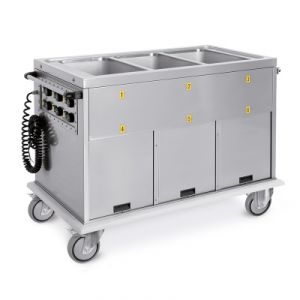 7370A2 Thermal trolley 2xGN 1/1 separate tanks 2 hot rooms