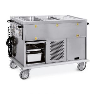 7370A0-F1 Thermal trolley 2xGN 1/1 separate tanks 1 cold compartment