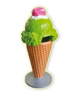 SG090 Gelatino gettacarte - gettacarte pubblicitario 3D per gelateria altezza 135 cm