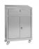 IN-699.04.430C Bureau armoire à 2 portes armoire avec tiroir en AISI 430 - dim. 80x40x115 H