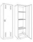 IN-Z.694.11 Cabinet for phytosanitary zinc coated 100x45x200 H