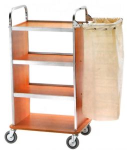 CA1505 Laundry cleaning multipurpose cart with folding sack-holder
