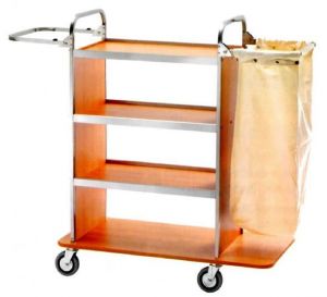 CA1515 Laundry cleaning multipurpose cart with folding sack-holder Low shelf