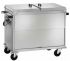 CT1765 Bain-marie trolley Cabinet AISI 304 stainless steel Lid 2x1/1GN 96x68x102h