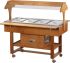 ELR2825 Refrigerated walnut display stand on canopy wheels (+ 2 ° + 10 ° C) 4x1 / 1GN
