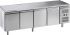 G-GN4100TN-FC Table réfrigérée ventilée en acier inoxydable AISI 201, quatre portes 