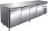 G-GN4100BT - AISI304 table comptoir réfrigérée ventilée en acier inoxydable 4 portes 