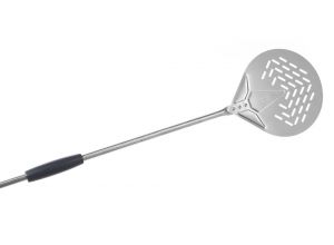 IC-23F-120 Stainless steel pizza peel ø 23 cm perforated handle 120 cm