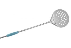 IE-20F-180 Stainless steel pizza peel ø 20 cm perforated handle 180 cm