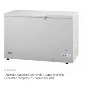 G-BD550S Congelatori a pozzetto con refrigerazione statica - Capacità Lt 439 -Apertura superiore scorrevole