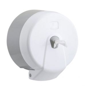 T908006 Distributeur de papier toilette à extraction centrale Base en ABS gris et couvercle en ABS blanc