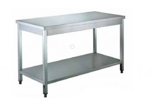 GDATS166 Table de travail sur pieds avec étagère inférieure 1600x600x850 mm
