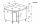 GDCC996A Table armoire d'angle avec dosseret 900x900x600x950(H)