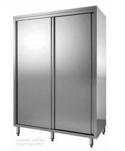 GDSCS166 Stainless steel wardrobe with sliding doors 1600x600x1800