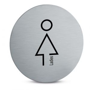  TE000-WC Plaque en acier inoxydable SALLE DE BAIN FEMME Collection Tech