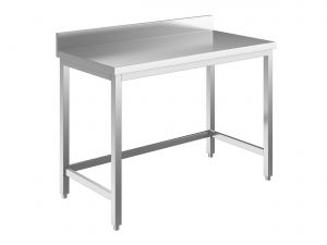 EUG2216-09 table sur pieds ECO 90x60x85h cm - plateau avec dosseret - cadre inférieur sur 3 côtés