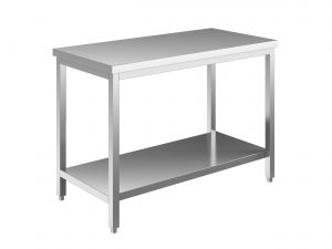 EUG2306-16 table sur pieds ECO cm 160x60x85h - plateau lisse - étagère inférieure
