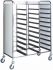 CA1470PW Stainless steel Tray-holder trolley for 30 trays wengé side panels