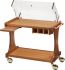 CL 2351W Wooden trolley for cakes cheese with dome Wengè 106x55x95h