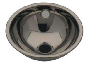 LX1030 Lavabo sferico in acciaio inox scarico centrale 260X290X125 mm - SATINATO - 