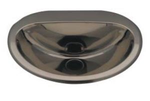LX1330 Lavabo “Cin” ovale in acciaio inox 465x400x155 mm - LUCIDO - 
