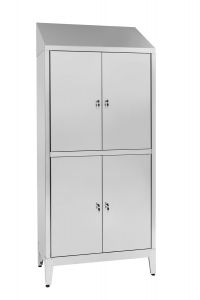 IN-S50.694.06 Multi-storey cupboard in 4-seater 4-seater Aisi 304 stainless steel with dirty / clean partition Cm. 95X50